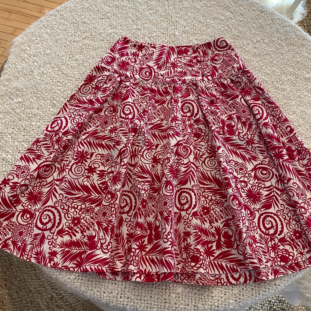 ISABELLA BIRD cotton button side skirt